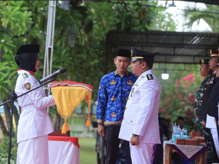 Upacara HUT Kemerdekaan RI ke-80 Kec. Sumber Harta